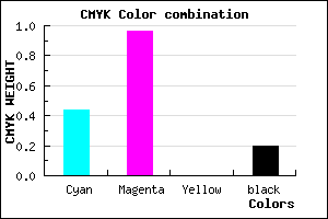 #7308CD color CMYK mixer