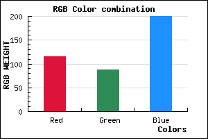 rgb background color #7358C8 mixer