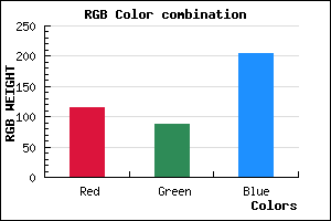 rgb background color #7358CC mixer