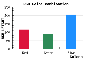 rgb background color #735ACD mixer