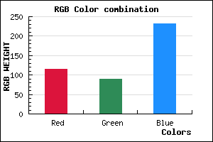 rgb background color #735AE7 mixer