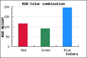 rgb background color #735BC3 mixer