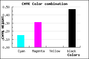 #735D87 color CMYK mixer