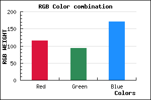 rgb background color #735EAB mixer