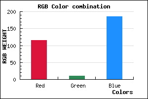 rgb background color #740ABA mixer