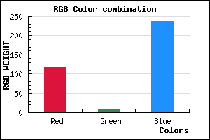 rgb background color #740AEE mixer