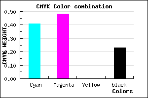 #7466C4 color CMYK mixer