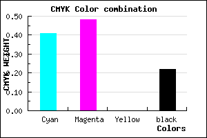 #7466C6 color CMYK mixer