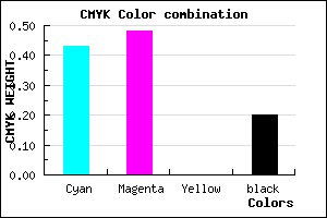 #746BCD color CMYK mixer