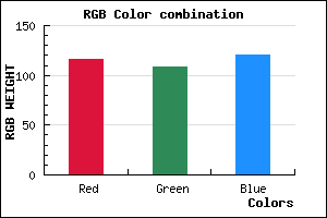 rgb background color #746C78 mixer