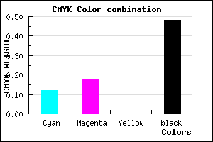 #746C84 color CMYK mixer