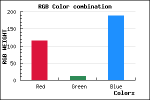rgb background color #740BBD mixer