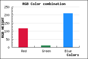 rgb background color #740BD1 mixer
