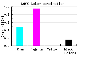 #740BD9 color CMYK mixer