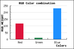 rgb background color #740BE6 mixer