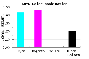 #746FCD color CMYK mixer