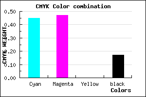 #746FD3 color CMYK mixer