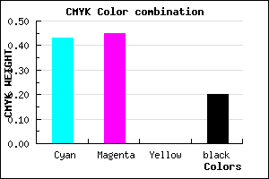 #7470CC color CMYK mixer