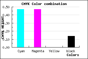 #7474DC color CMYK mixer