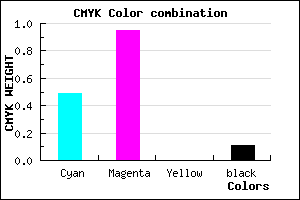 #740CE2 color CMYK mixer