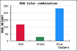 rgb background color #741BE7 mixer