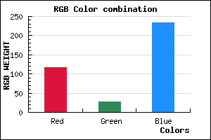 rgb background color #741BE9 mixer