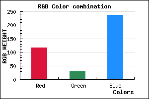 rgb background color #741DEE mixer