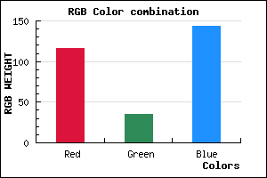 rgb background color #74238F mixer