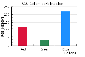 rgb background color #7424DB mixer