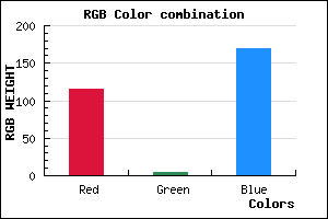 rgb background color #7404AA mixer