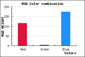 rgb background color #7404AE mixer