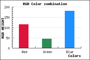 rgb background color #742DB5 mixer