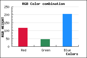 rgb background color #742DCD mixer
