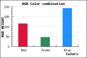 rgb background color #742EC0 mixer