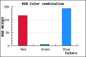 rgb background color #74058F mixer