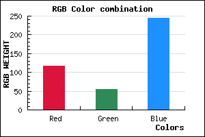 rgb background color #7436F4 mixer