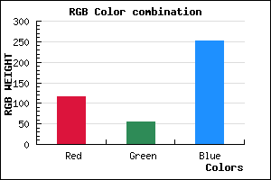 rgb background color #7436FC mixer