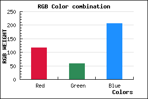 rgb background color #743ACE mixer
