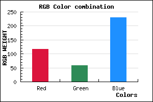 rgb background color #743AE6 mixer
