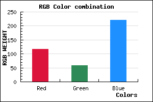 rgb background color #743BDC mixer