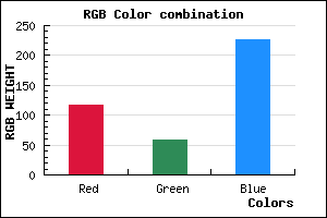 rgb background color #743BE3 mixer