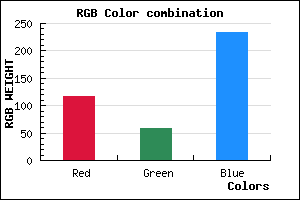 rgb background color #743BE9 mixer