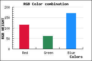 rgb background color #743DAB mixer