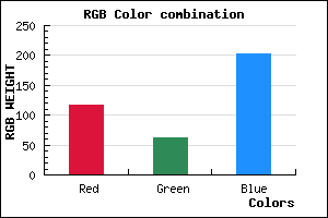 rgb background color #743ECB mixer