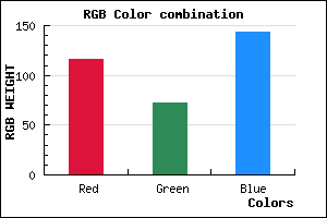 rgb background color #74488F mixer