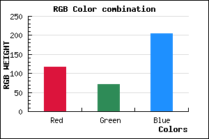 rgb background color #7448CD mixer