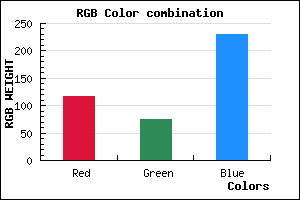 rgb background color #744BE6 mixer