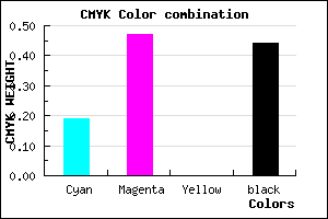 #744C90 color CMYK mixer