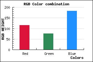 rgb background color #744CB6 mixer