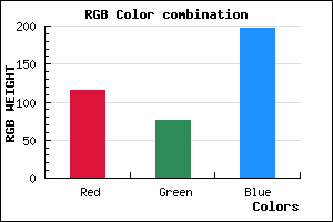 rgb background color #744CC5 mixer